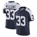D.Cowboys #33 Javonte Williams Player Navy-White Limited Alternate Vapor Untouchable Home Game BALCE Stitched Jerseys