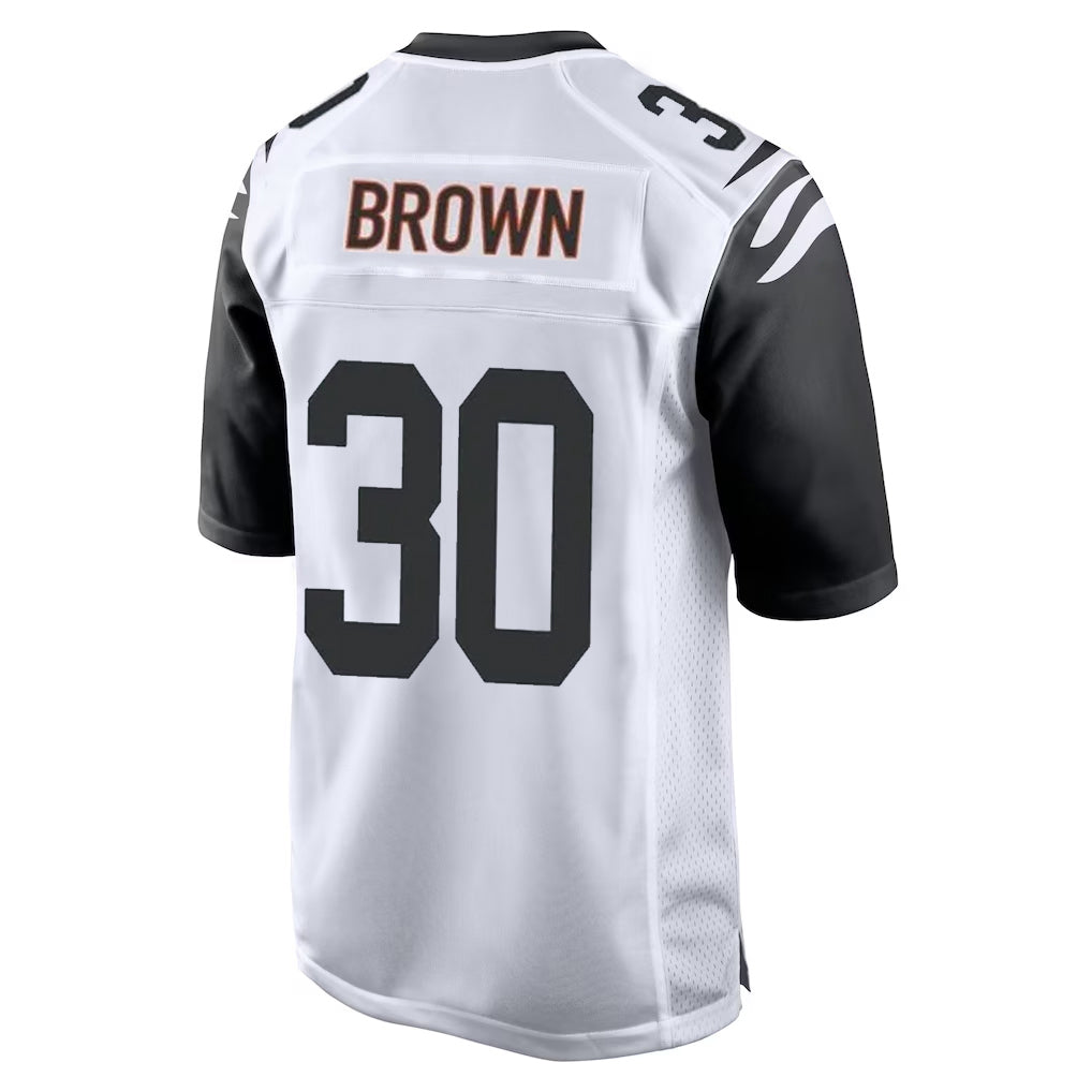 C.Bengals #30 Chase Brown Player White Alternate Home Game BALCE Stitched Jerseys