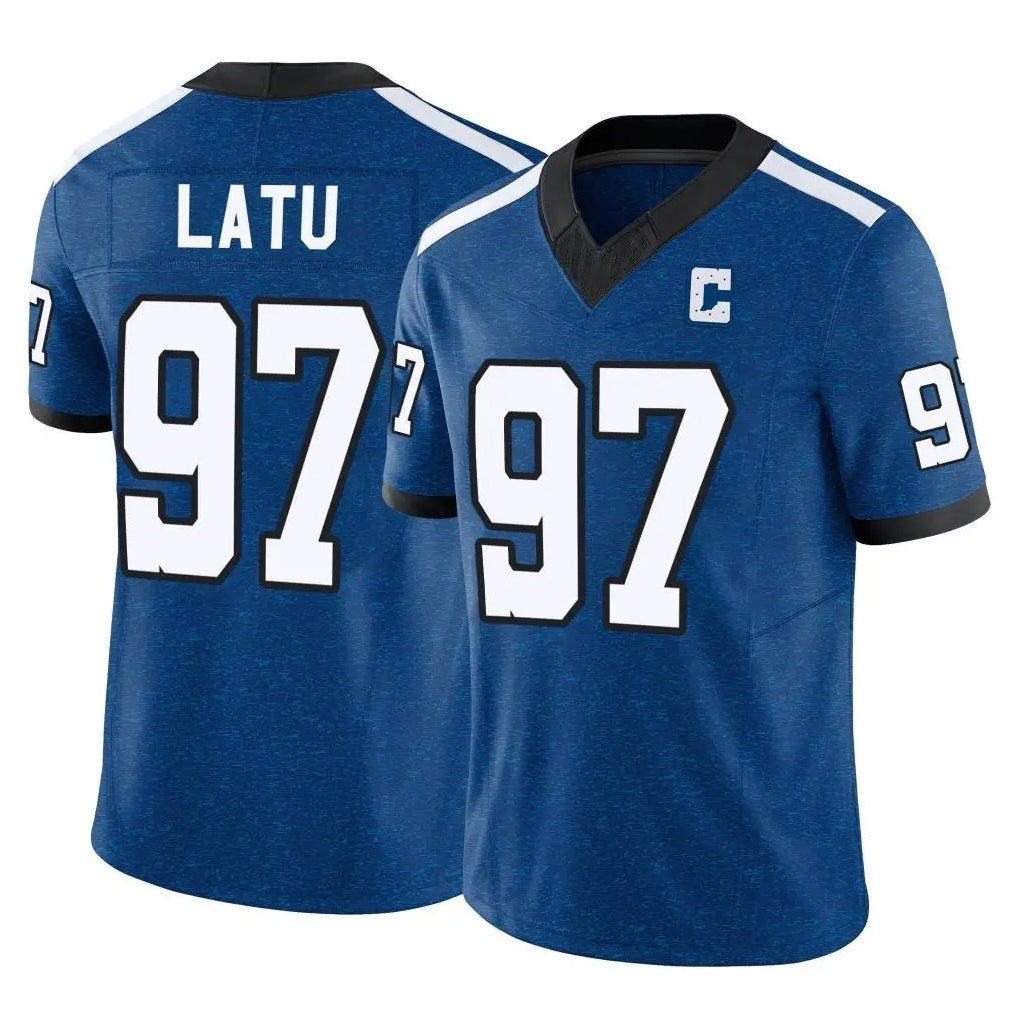 IN.Colts #97 Laiatu Latu Player Royal Limited Indiana Nights Alternate Vapor F.U.S.E. Home Game BALCE Stitched Jerseys