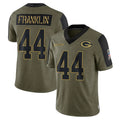 GB.Packers #44 Zaire Franklin Player Olive Salute To Service Limited Game BALCE Stitched Jerseys