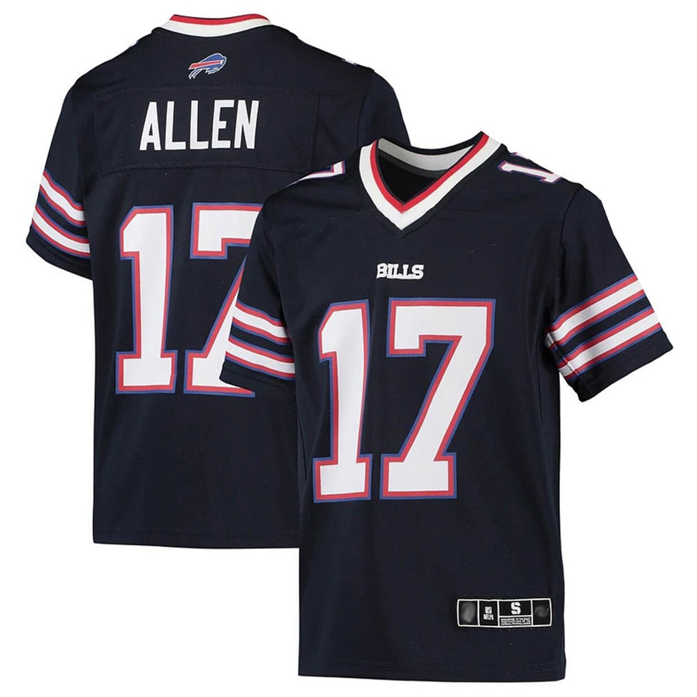 B.Bills #17 Josh Allen Player Navy Inverted  Home Game BALCE Stitched Jerseys
