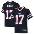 B.Bills #17 Josh Allen Player Navy Inverted  Home Game BALCE Stitched Jerseys