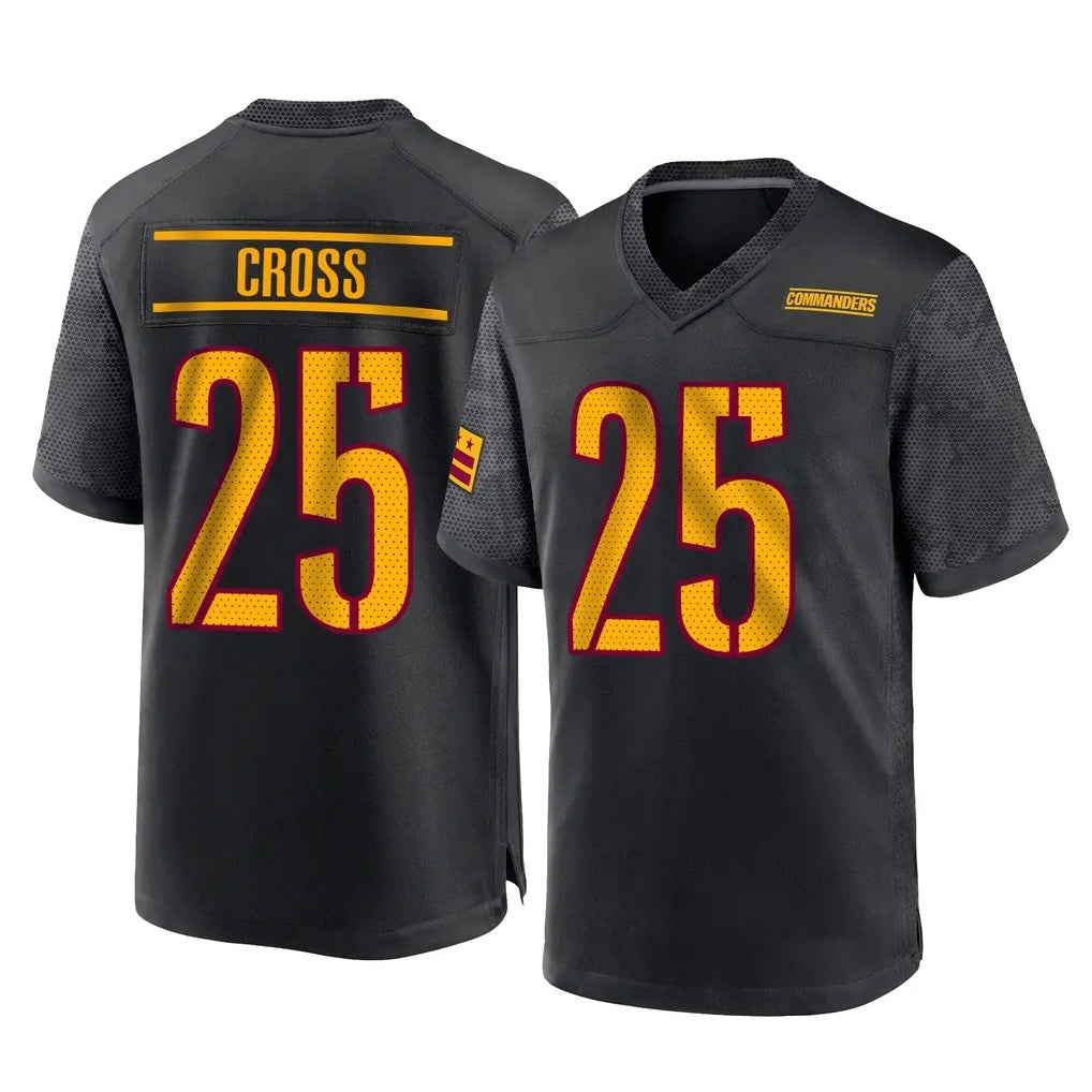 W.Commanders #25 Nick Cross Player Black Home Game BALCE Stitched Jerseys