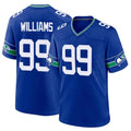 S.Seahawks #99 Leonard Williams Player Royal Throwback Home Game BALCE Stitched Jerseys