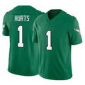 P.Eagles #1 Jalen Hurts Player Green Kelly Alternate Vapor F.U.S.E. Home Game BALCE Stitched Jerseys