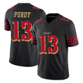 SF.49ers #13 Brock Purdy Player Black Limited Rivalries Collection Home Game BALCE Stitched Jerseys