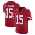 SF.49ers #15 De'Zhaun Stribling Player Red Limited Vapor Untouchable Home Game BALCE Stitched Jerseys