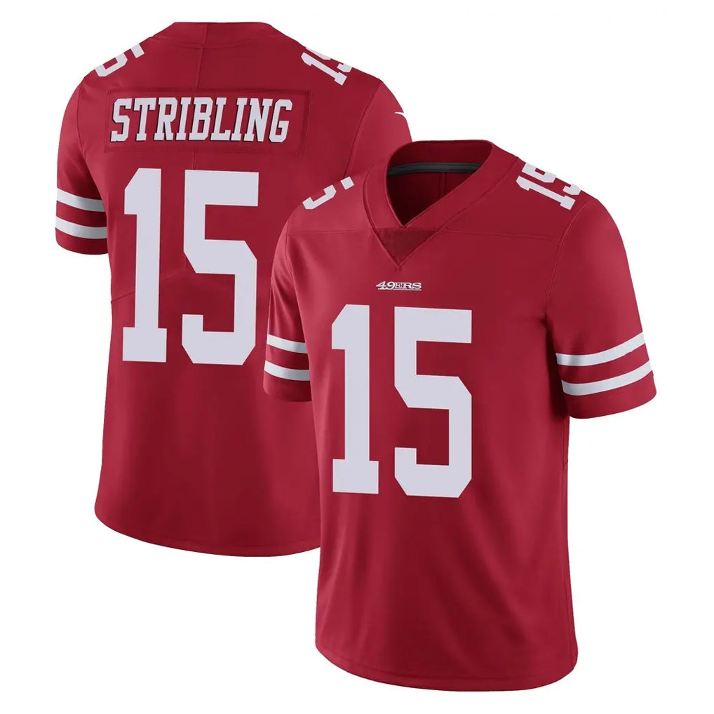 SF.49ers #15 De'Zhaun Stribling Player Red Limited Vapor Untouchable Home Game BALCE Stitched Jerseys