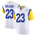 LA.Rams #23 Kyren Williams Player White Limited Vapor Untouchable Home Game BALCE Stitched Jerseys