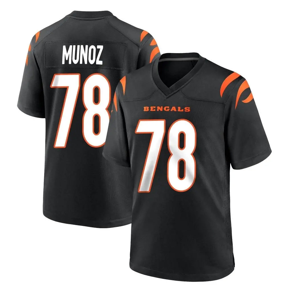 C.Bengals #78 Anthony Munoz Player Black Home Game BALCE Stitched Jerseys