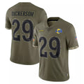 LA.Rams #29 Eric Dickerson Player Olive Salute To Service Limited BALCE Stitched Jerseys