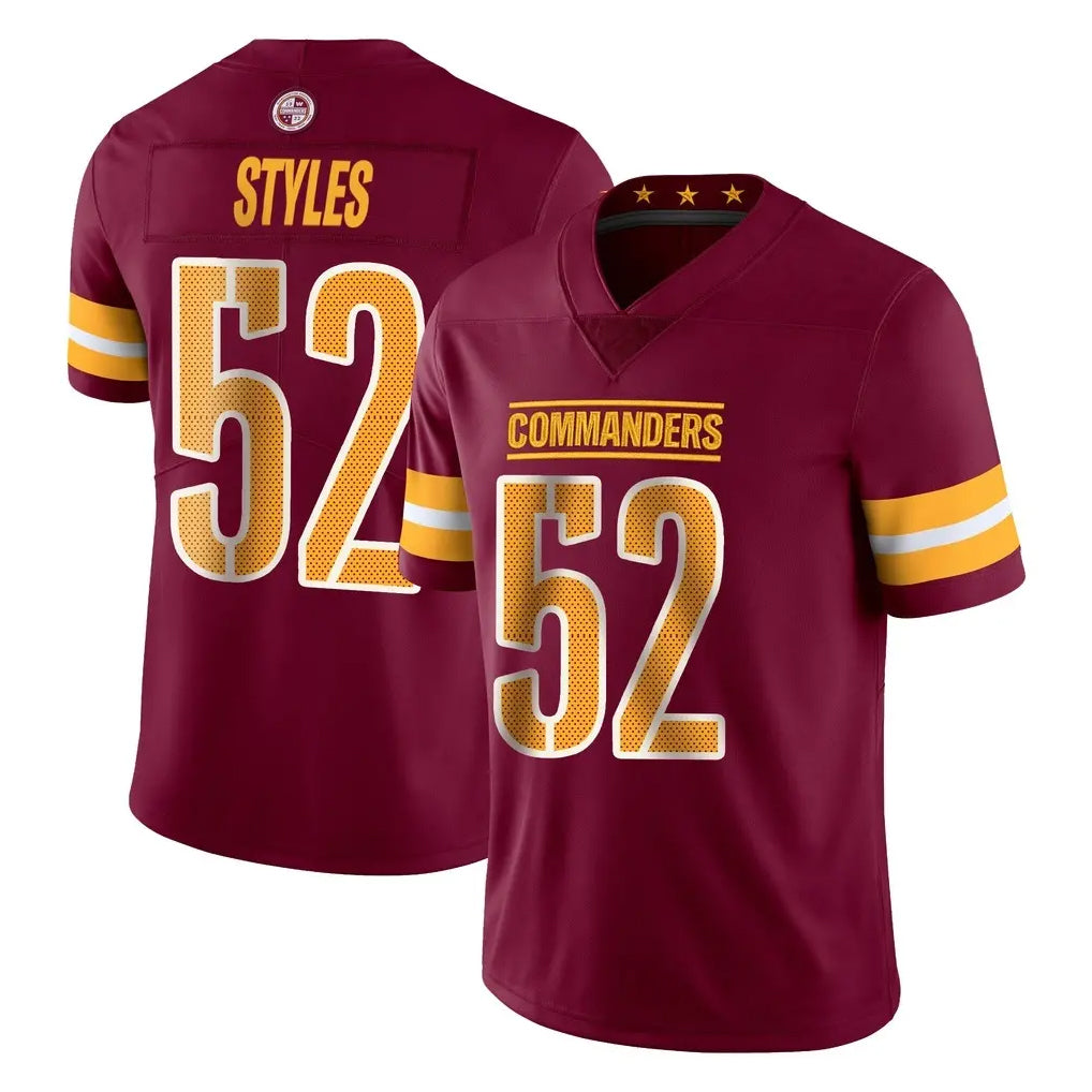 W.Commanders #52 Sonny Styles Player Burgundy Limited Vapor Home Game BALCE Stitched Jerseys