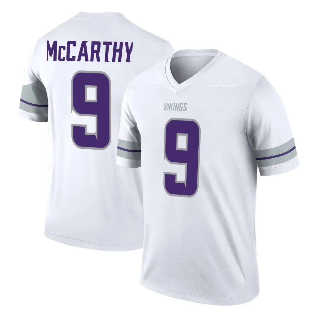M.Vikings #9 J.J. McCarthy Player White Alternate Legend Home Game BALCE Stitched Jerseys