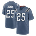 NE.Patriots #25 Marcus Jones Player Blue Rivalries Collection Home Game BALCE Stitched Jerseys