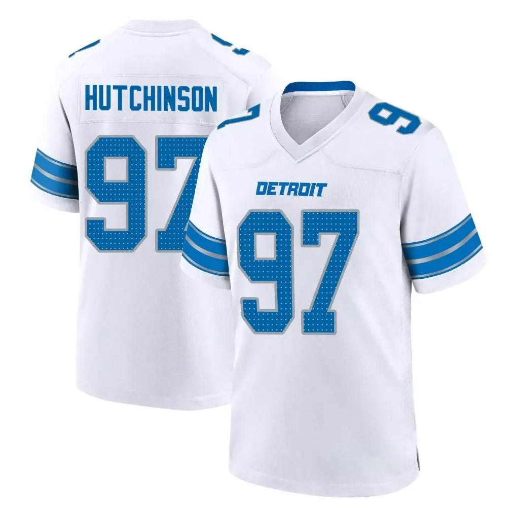 D.Lions #97 Aidan Hutchinson Player White Alternate Home Game BALCE Stitched Jerseys