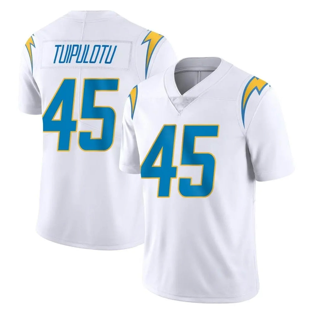 LA.Chargers #45 Tuli Tuipulotu Player White Limited Vapor Untouchable Home Game BALCE Stitched Jerseys