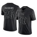 NE.Patriots #26 Hassan Haskins Player Black Reflective LImited Home Game BALCE Stitched Jerseys