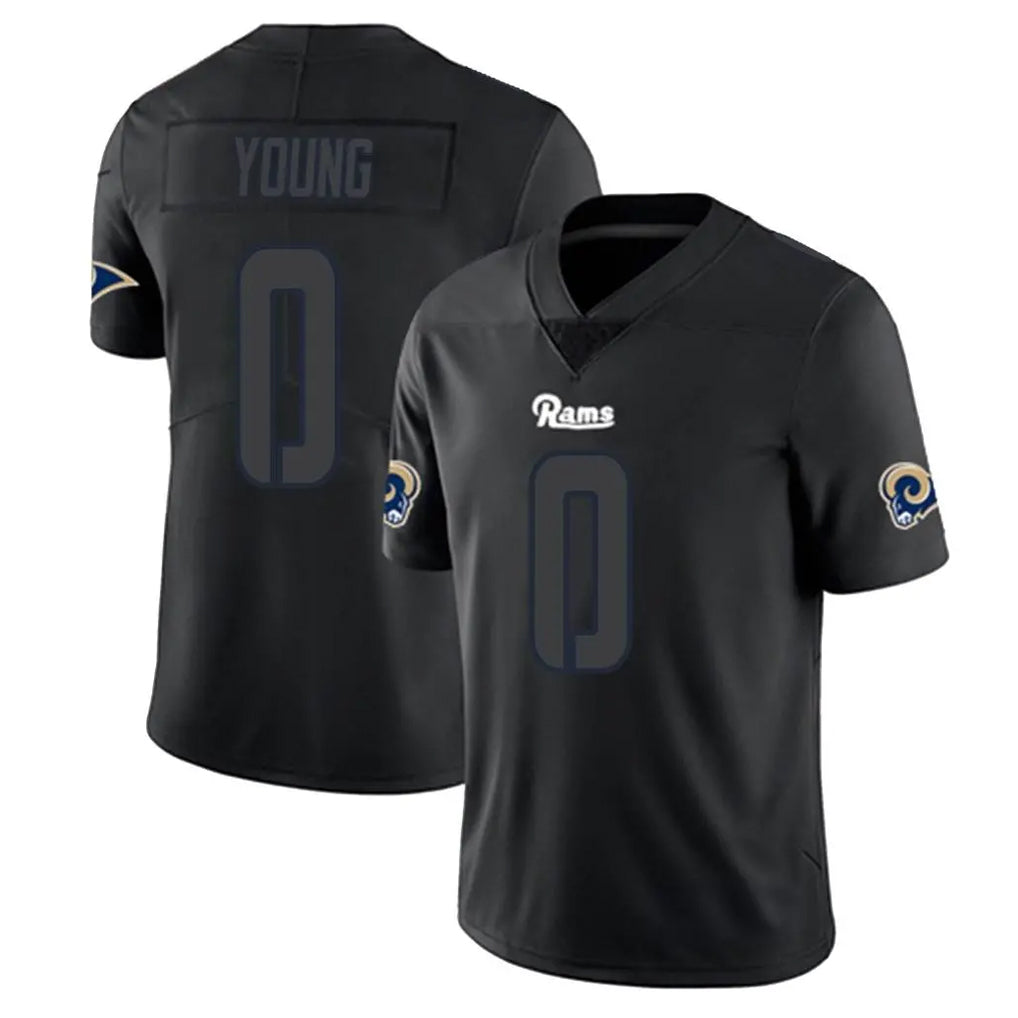 LA.Rams #0 Byron Young Player Black Impact Limited Home Game BALCE Stitched Jerseys