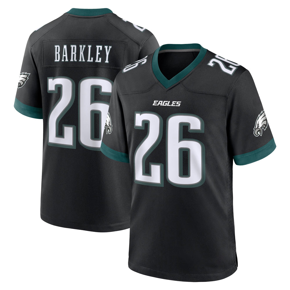 P.Eagles #26 Saquon Barkley Player Black Game Home BALCE Stitched Jerseys