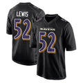 B.Ravens #52 Ray Lewis Player Black Carbon Fashion Home BALCE Stitched Jerseys