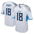T.Titans #18 Cor'Dale Flott Player White Home Game BALCE Stitched Jerseys