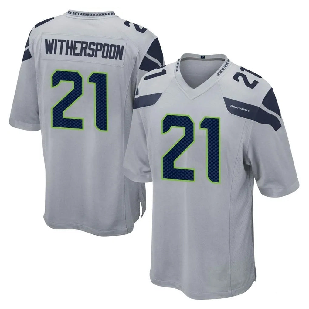 S.Seahawks #21 Devon Witherspoon Player Gray Home Game BALCE Stitched Jerseys