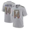 B.Ravens #14 Kyle Hamilton Player Gray Replica Limited BALCE Stitched Jerseys