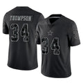 D.Cowboys #34 Jalen Thompson Player Black Limited Reflective Home Game BALCE Stitched Jerseys
