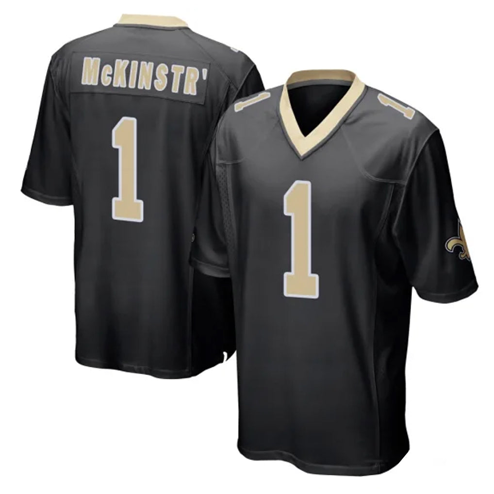 NO.Saints #1 Kool-Aid McKinstry Player Black Home Game BALCE Stitched Jerseys