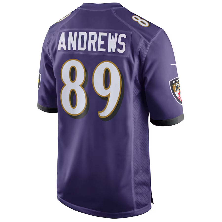 B.Ravens #89 Mark Andrews Player Purple Alternate Home Game BALCE Stitched Jerseys