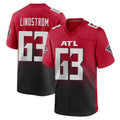A.Falcons #63 Chris Lindstrom Player Red Home Game BALCE Stitched Jerseys