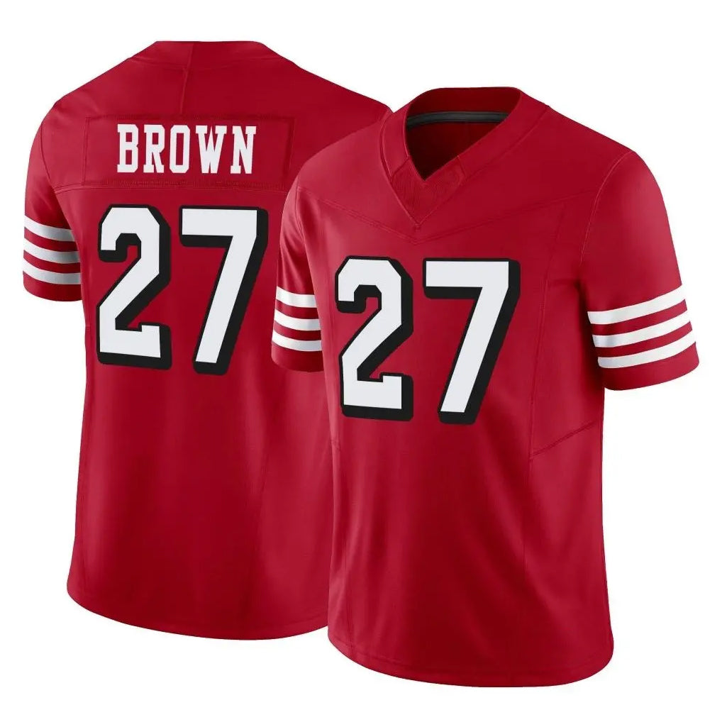 SF.49ers #27 Ji'Ayir Brown Player Red Limited Alternate Vapor F.U.S.E. Home Game BALCE Stitched Jerseys