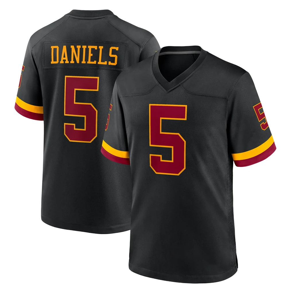 W.Commanders #5 Jayden Daniels Player Black Limited Home Game BALCE Stitched Jerseys