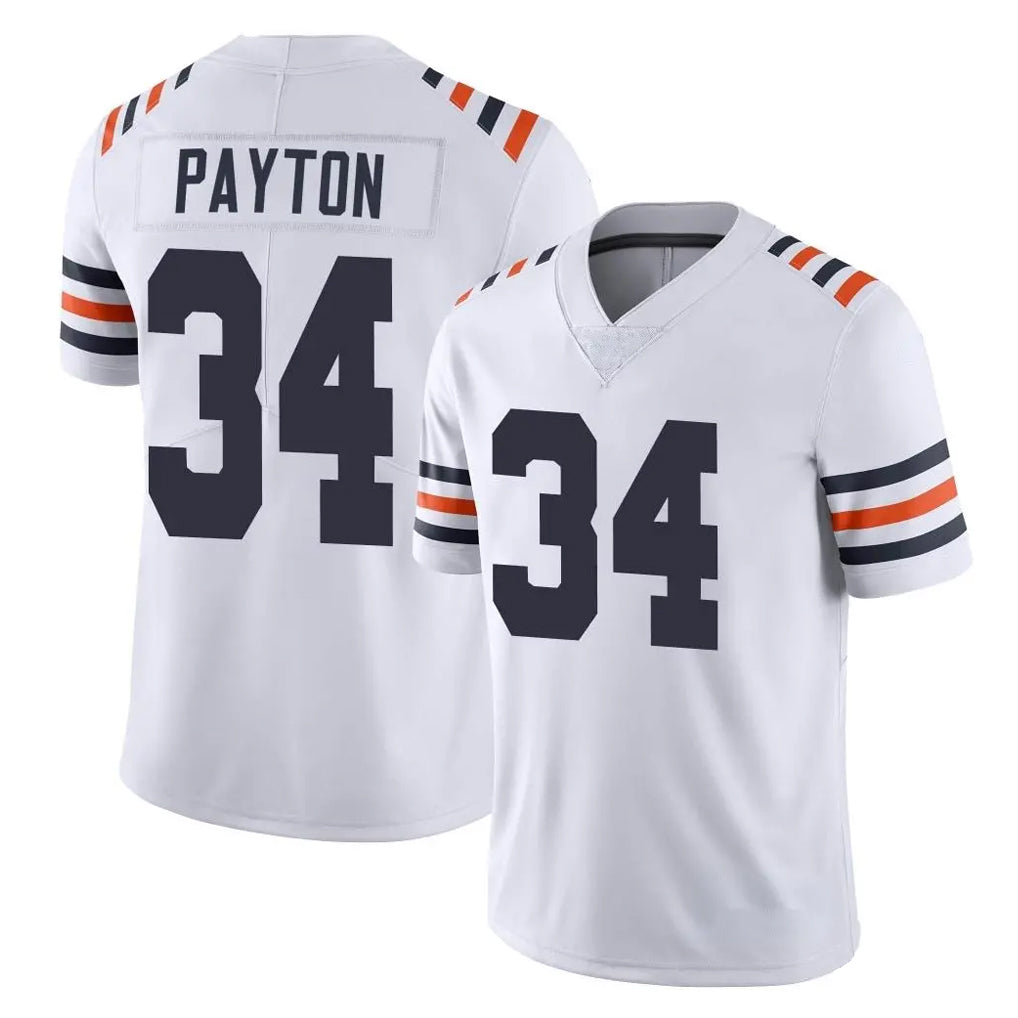 C.Bears #34 Walter Payton Player White Classic Vapor Limited Home Game BALCE Stitched Jerseys
