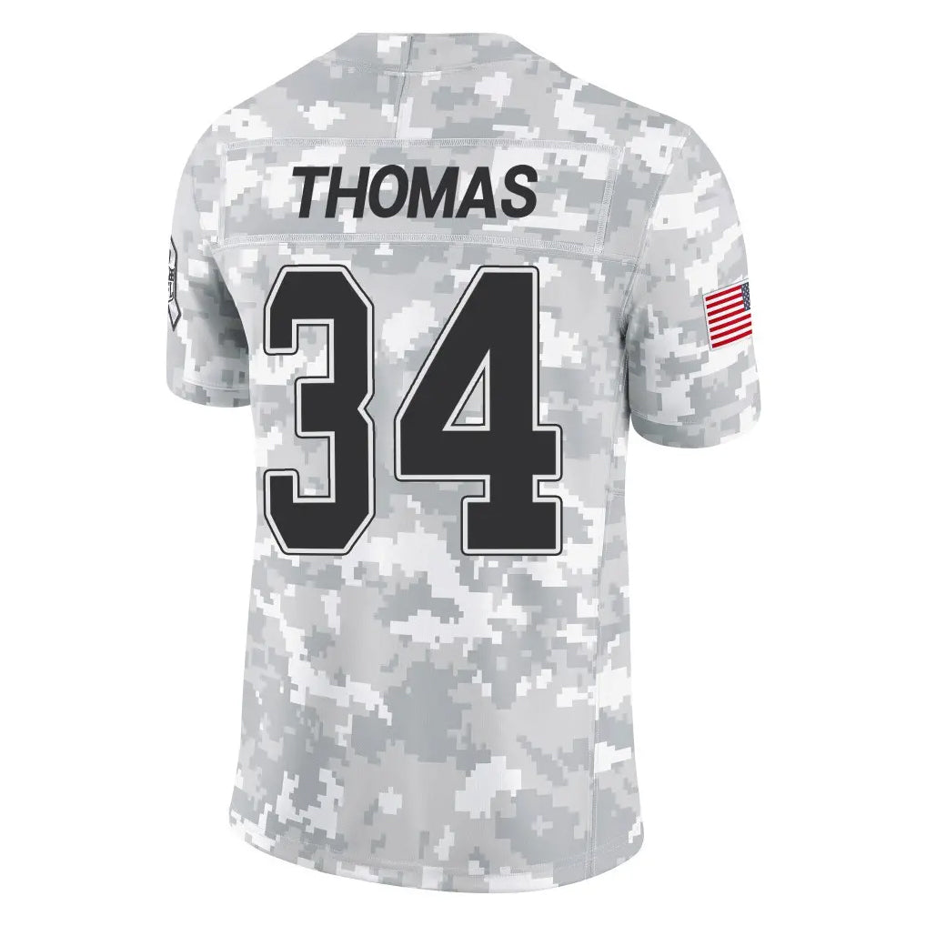 B.Bills #34 Thurman Thomas Player Arctic Camo Salute to Service Limited BALCE Stitched Jerseys