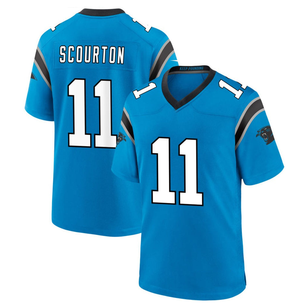 C.Panthers #11 Nic Scourton Player Blue Home Game BALCE Stitched Jerseys