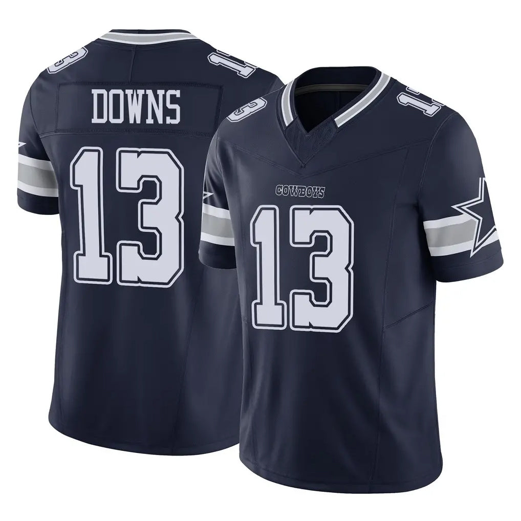 D.Cowboys #13 Caleb Downs Player Navy Limited Vapor F.U.S.E. Home Game BALCE Stitched Jerseys