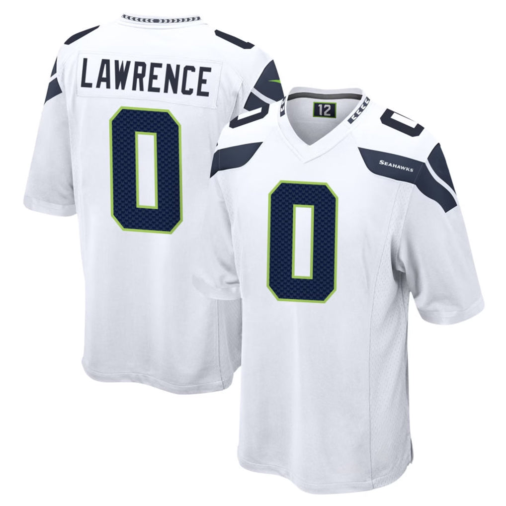 S.Seahawks #0 DeMarcus Lawrence Player White Home Game BALCE Stitched Jerseys