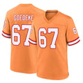 TB.Buccaneers #67 Luke Goedeke Player Orange Throwback Home Game BALCE Stitched Jerseys
