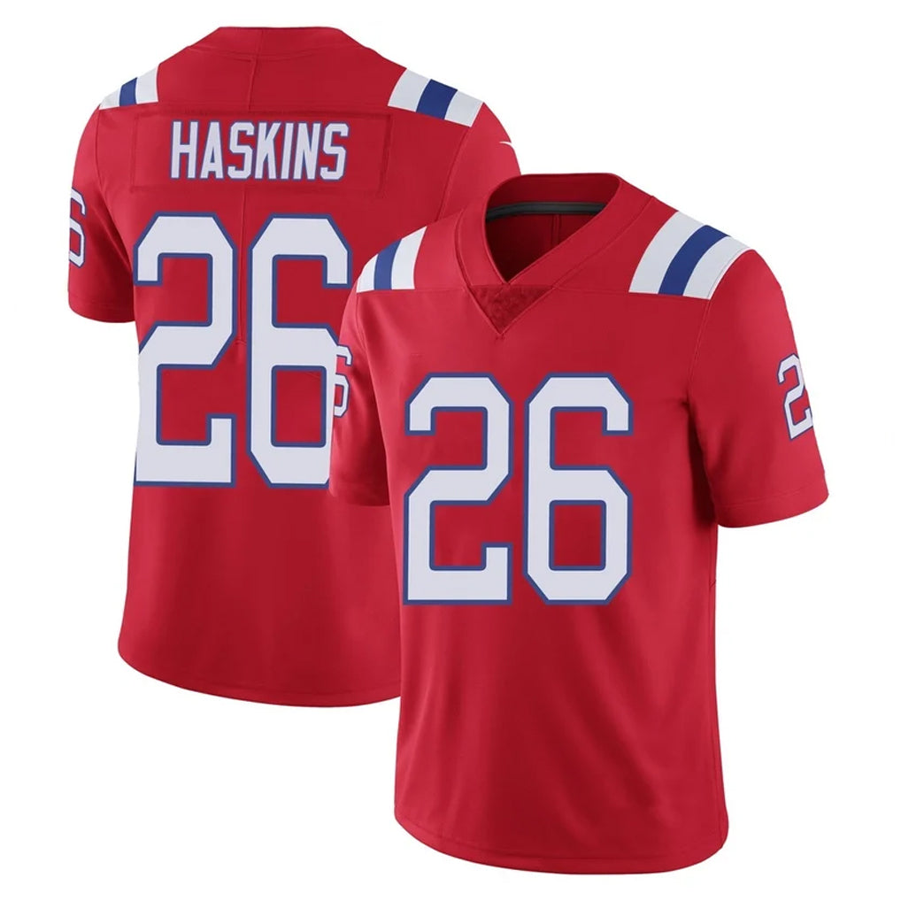 NE.Patriots #26 Hassan Haskins Player Red Vapor Untouchable Home Game BALCE Stitched Jerseys