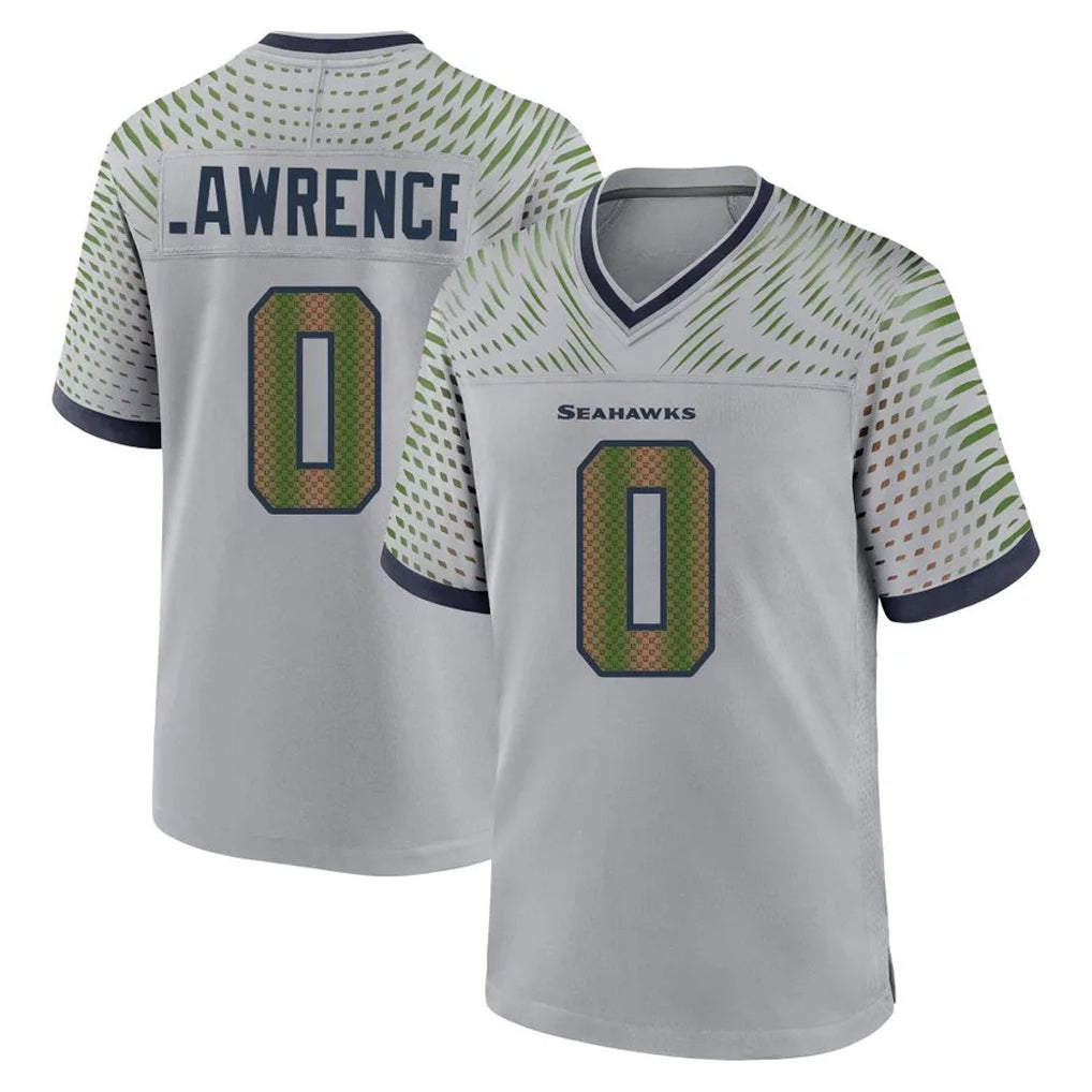 S.Seahawks #0 DeMarcus Lawrence Player Grey 2025 Rivalries Collection Home Game BALCE Stitched Jerseys