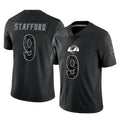 LA.Rams #9 Matthew Stafford Player Black Limited Reflective Home Game BALCE Stitched Jerseys