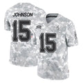 TB.Buccaneers #15 Tez Johnson Player Arctic Camo Limited Salute To Service Home Game BALCE Stitched Jerseys