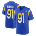 LA.Rams #91 Kobie Turner Player Royal Home Game BALCE Stitched Jerseys