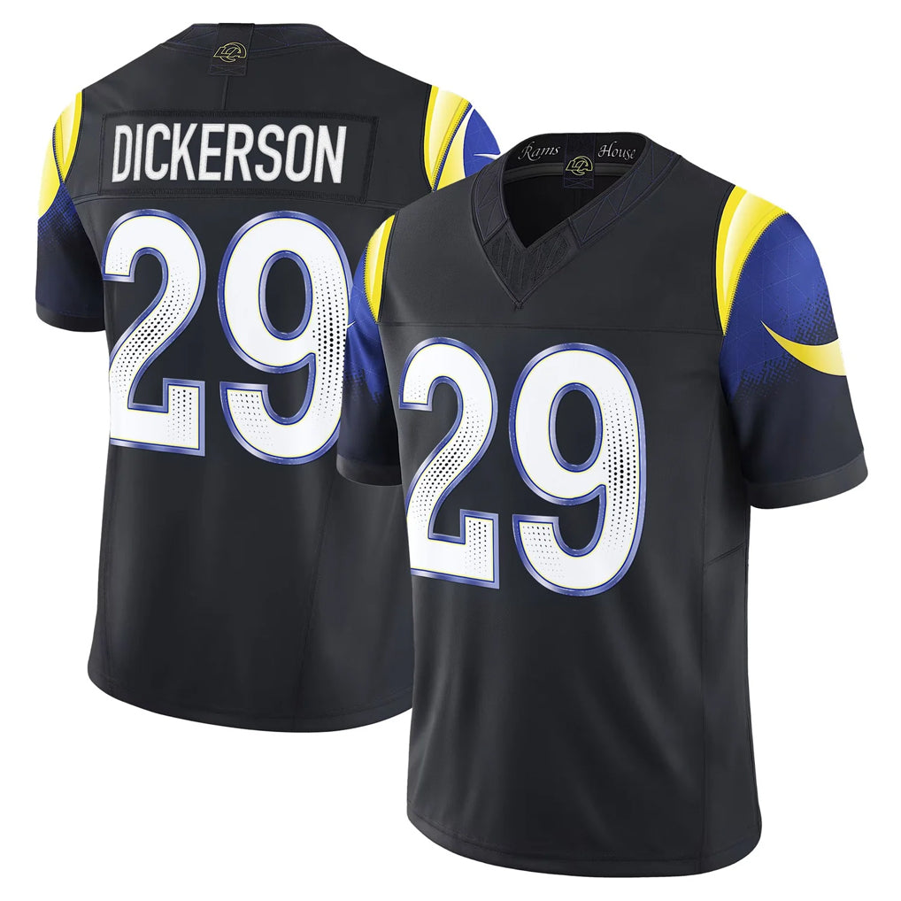 LA.Rams #29 Eric Dickerson Player Black Rivalries Vapor Limited BALCE Stitched Jerseys