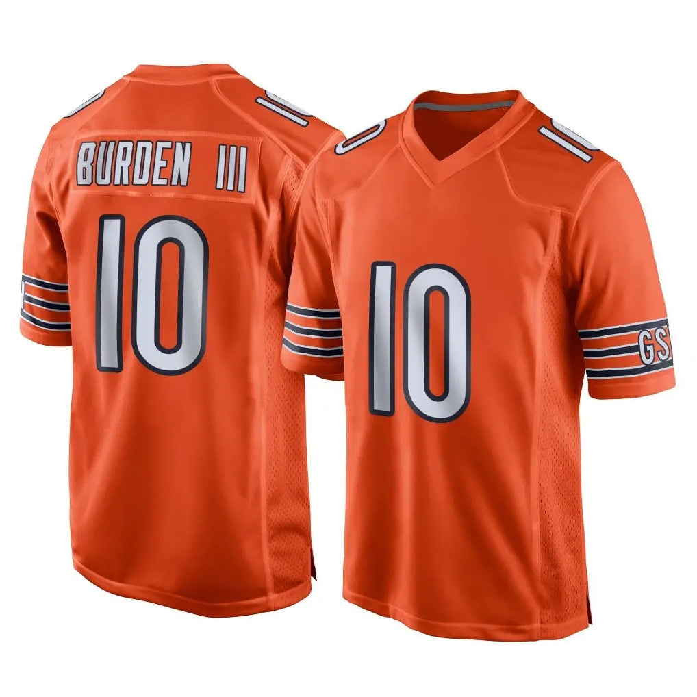 C.Bears #10 Luther Burden III Player Orange Home Game BALCE Stitched Jerseys