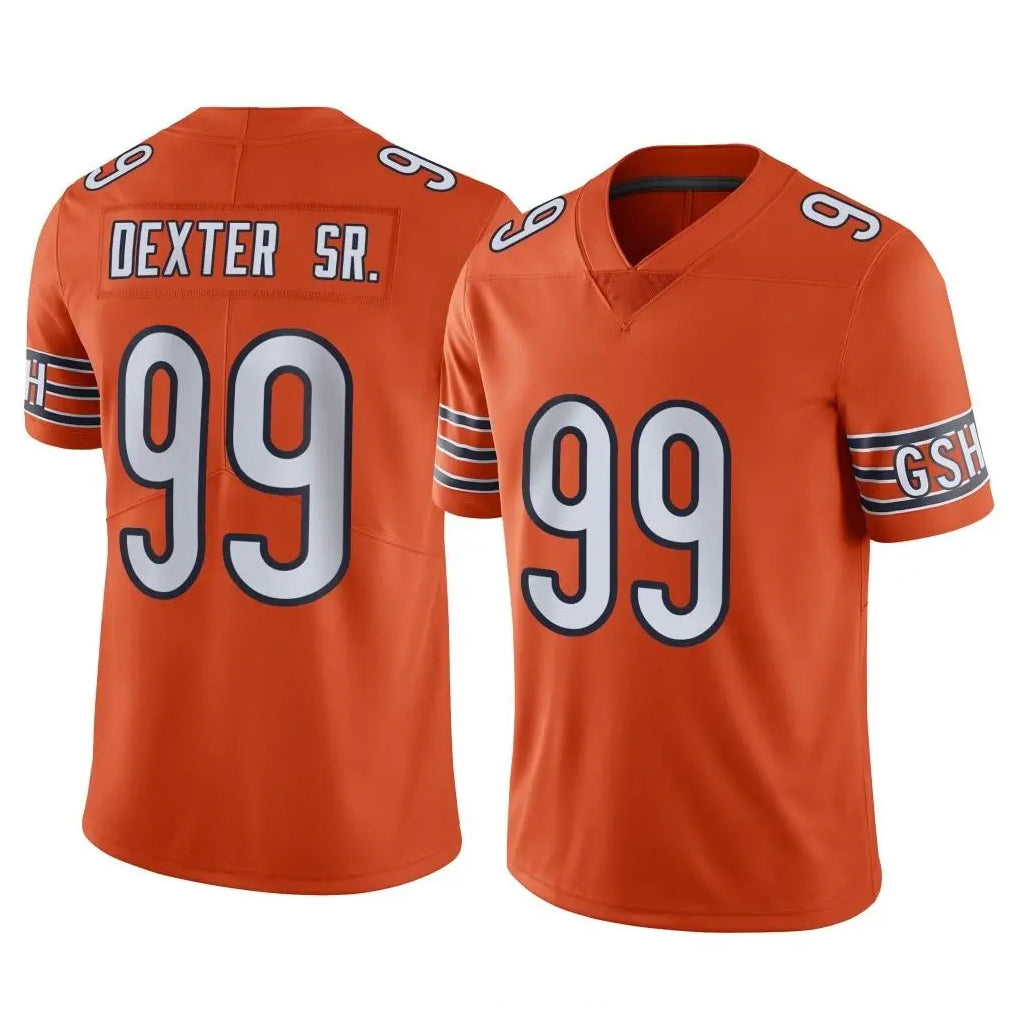 C.Bears #99 Gervon Dexter Sr. Player Orange Alternate Vapor Limited Home Game BALCE Stitched Jerseys
