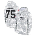 M.Vikings #75 Brian O'Neill Player Arctic Camo Salute to Service Pullover Hoodies Limited Game BALCE Stitched Jerseys