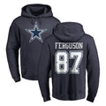 D.Cowboys #87 Jake Ferguson Player Navy Pullover Hoodies Limited BALCE Stitched Jerseys