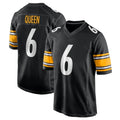 P.Steelers #6 Patrick Queen Player Black Home Game BALCE Stitched Jerseys